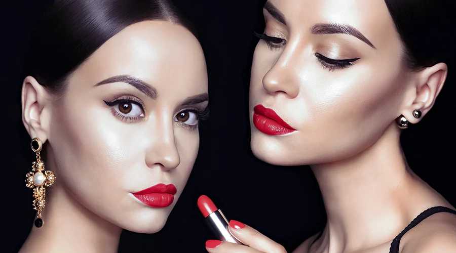 ترفند های رژ لب زدن خانم ها 