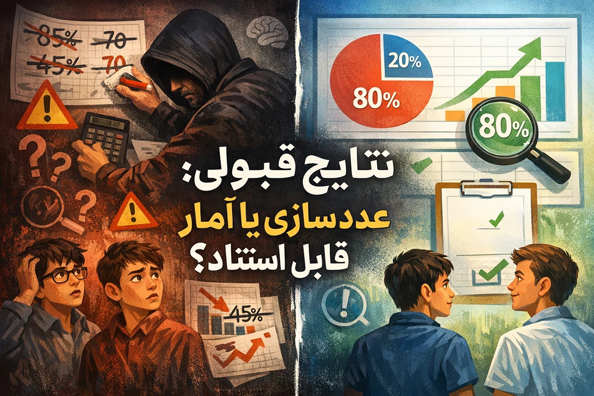 نتایج قبولی؛ عددسازی یا آمار قابل استناد؟ - مقایسه بدون تعارف آموزشگاه های تیزهوشان!